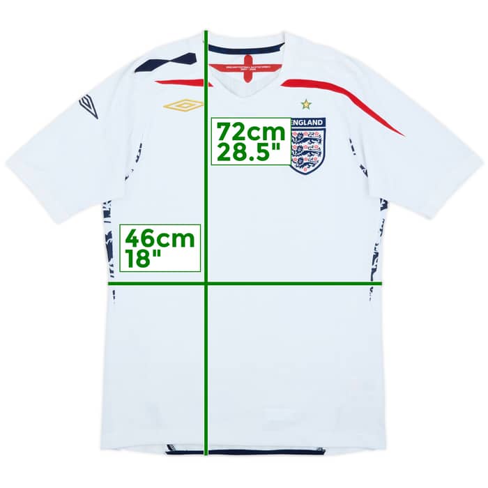 2007-09 England Home Shirt - 5/10 - (S)