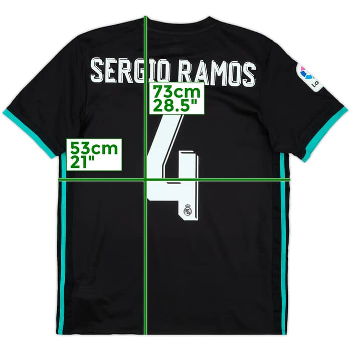 2017-18 Real Madrid Away Shirt Sergio Ramos #4 - 6/10 - (M)