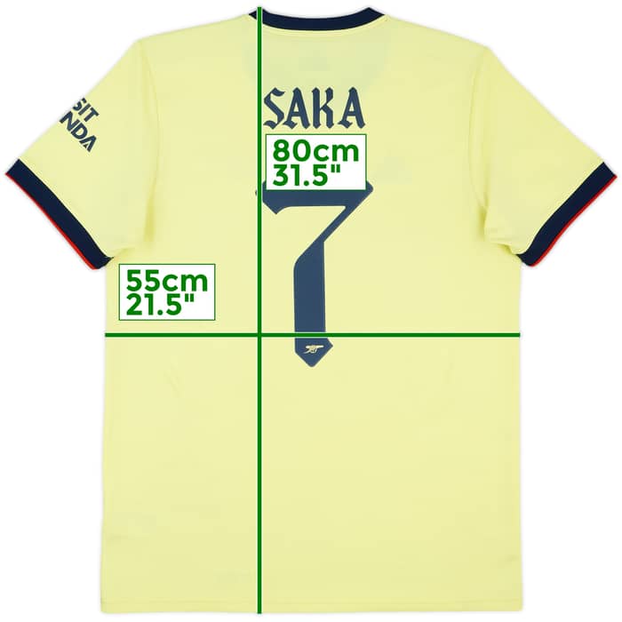 2021-22 Arsenal Away Shirt Saka #7 - 7/10 - (L)