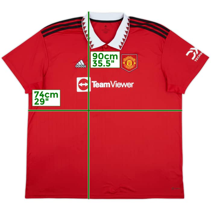 2022-23 Manchester United Home Shirt - 8/10 - (4XL)