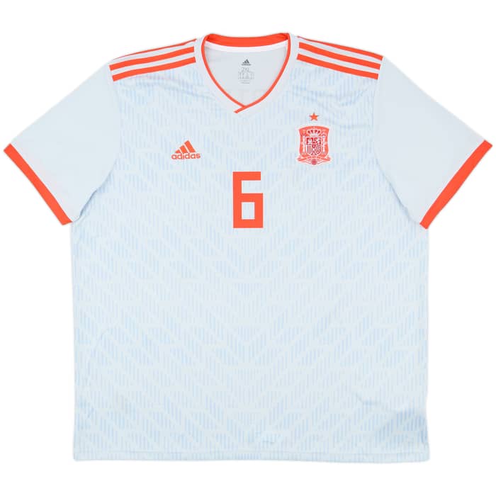 2018-19 Spain Away Shirt A.Iniesta #6 - 9/10 - (XXL)