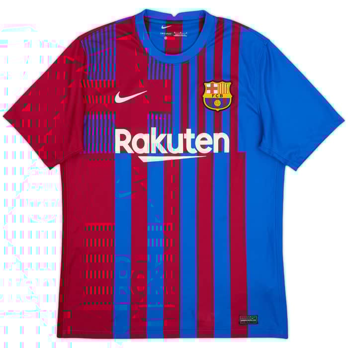 2021-22 Barcelona Home Shirt - 8/10 - (M)