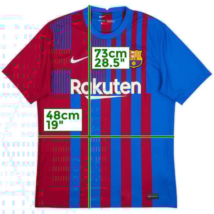 2021-22 Barcelona Home Shirt - 8/10 - (M)