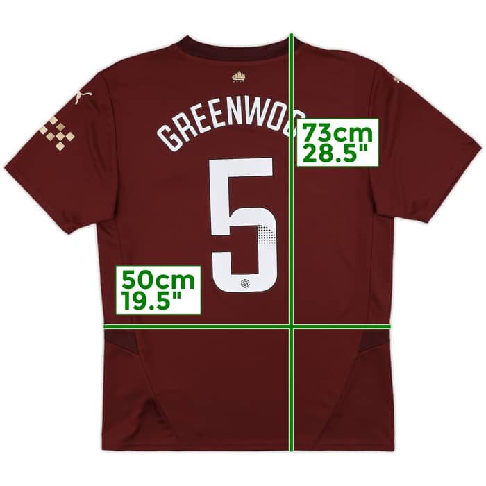 2024-25 Manchester City Third Shirt Greenwood #5 - 9/10 - (M)