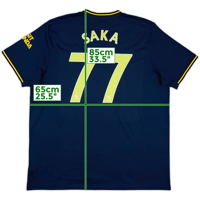 2019-20 Arsenal Third Shirt Saka #77 - 9/10 - (XXL)