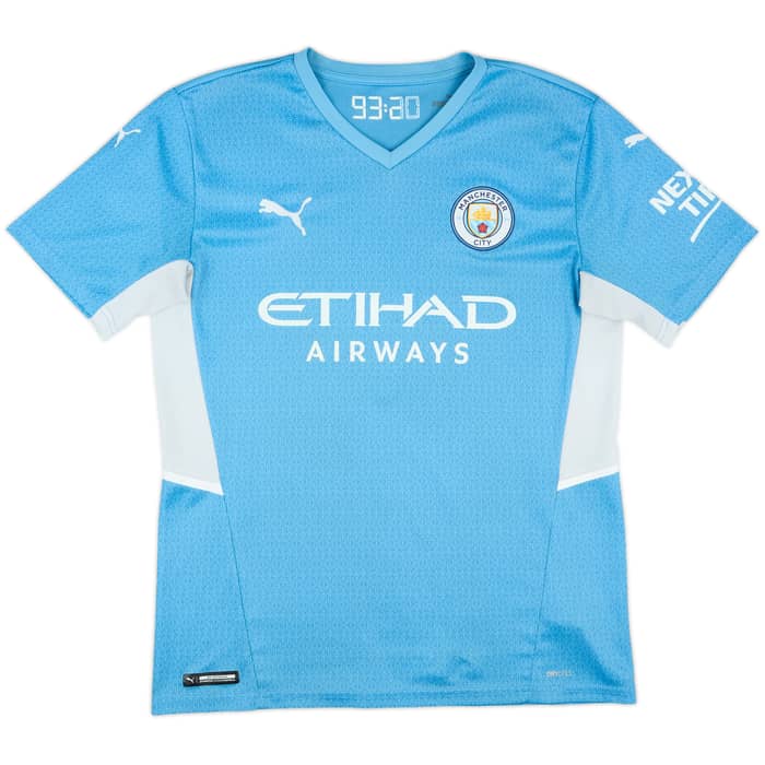 2021-22 Manchester City Home Shirt De Bruyne #17 - 8/10 - (M)