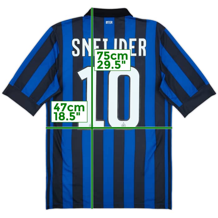2011-12 Inter Milan Home Shirt Sneijder #10 - 7/10 - (S)
