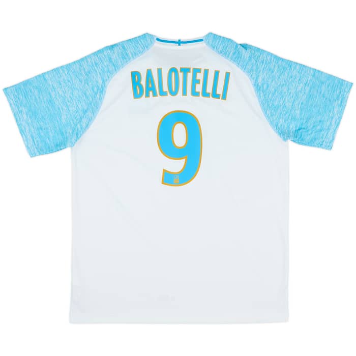 2018-19 Olympique Marseille Home Shirt Balotelli #9 - 10/10 - (XL)
