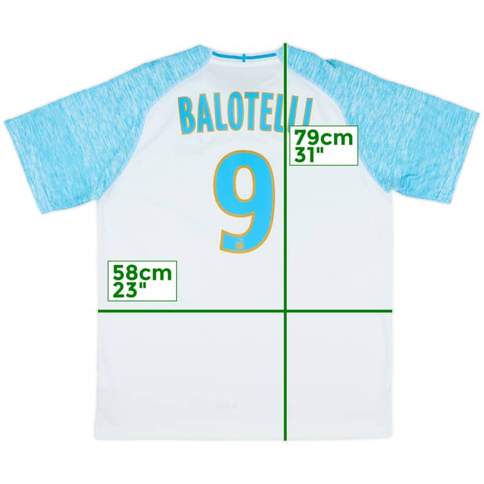 2018-19 Olympique Marseille Home Shirt Balotelli #9 - 10/10 - (XL)