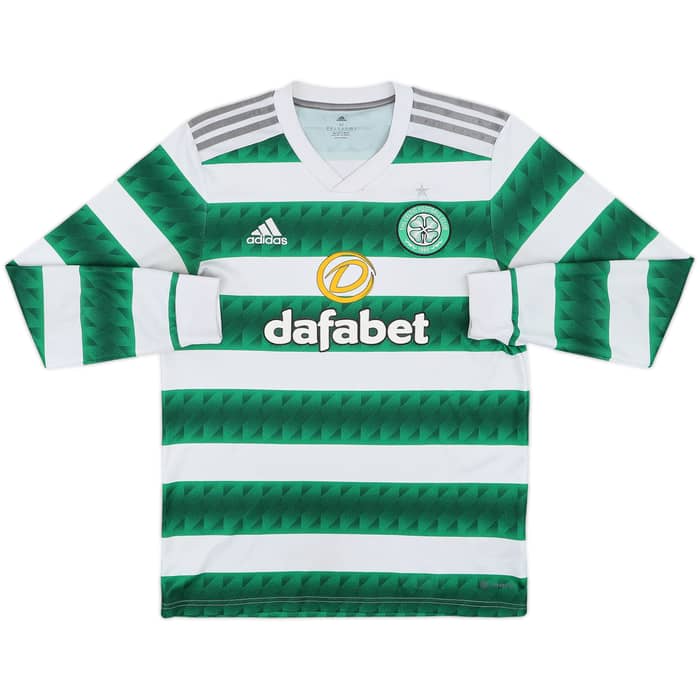 2022-23 Celtic Home L/S Shirt - 6/10 - (M)