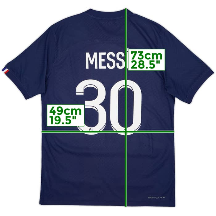 2022-23 Paris Saint-Germain Authentic Home Shirt Messi #30 - 10/10 - (M)