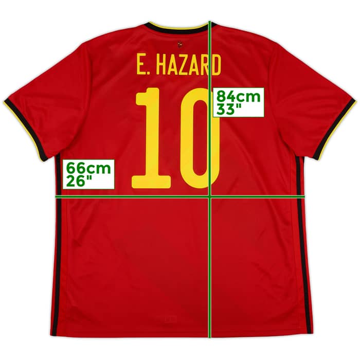 2020-21 Belgium Home Shirt E.Hazard #10 - 9/10 - (XXL)