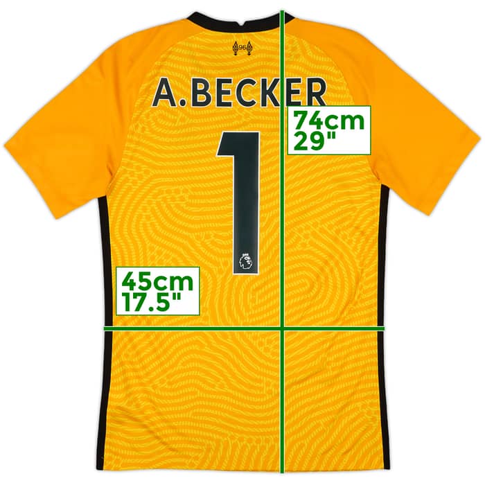 2020-21 Liverpool S/S GK Shirt A.Becker #1 - 10/10 - (S)