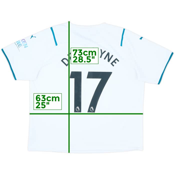 2021-22 Manchester City Away Shirt De Bruyne #17 - 9/10 - (XXL)