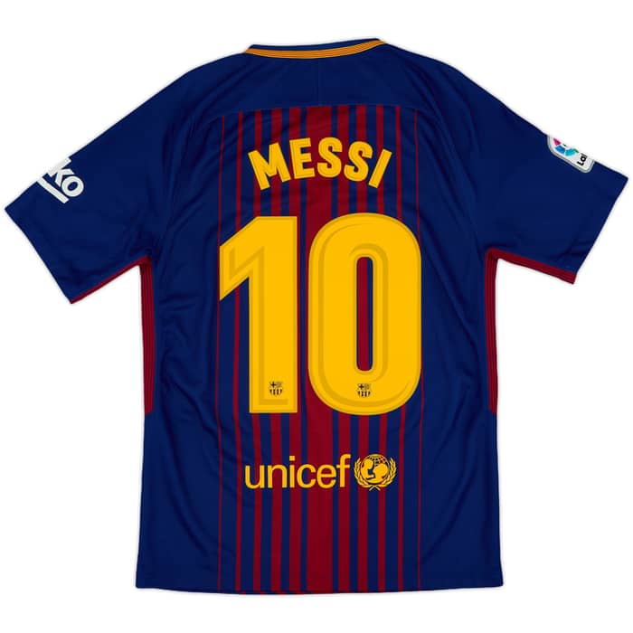 2017-18 Barcelona Home Shirt Messi #10 - 7/10 - (S)