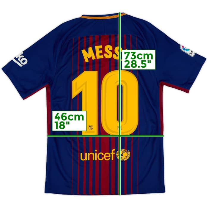 2017-18 Barcelona Home Shirt Messi #10 - 7/10 - (S)