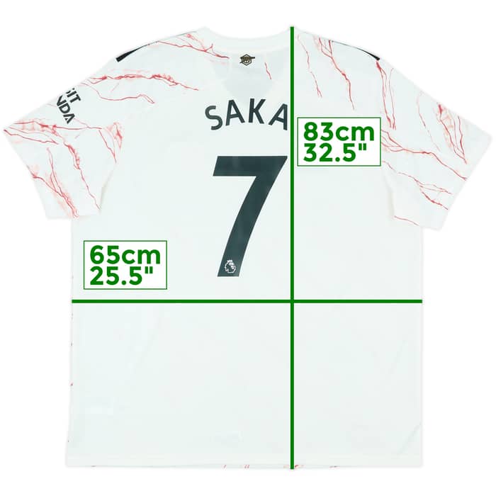 2020-21 Arsenal Away Shirt Saka #7 - 9/10 - (XXL)