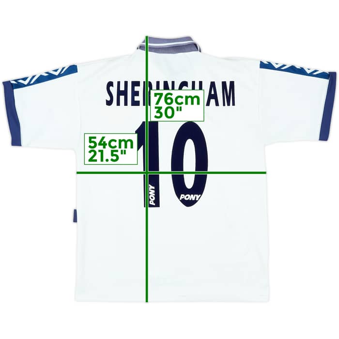 1995-97 Tottenham Home Shirt Sheringham #10 - 8/10 - (M)
