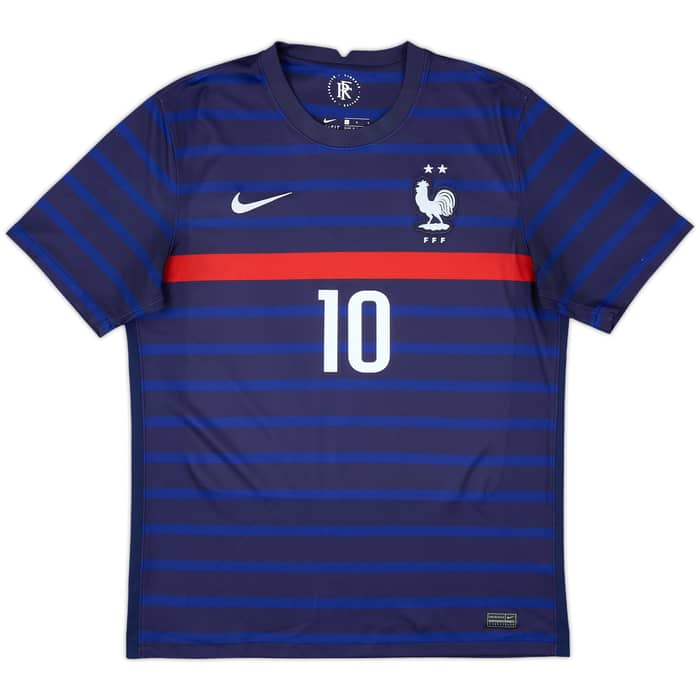 2020-21 France Home Shirt Mbappe #10 - 9/10 - (L)