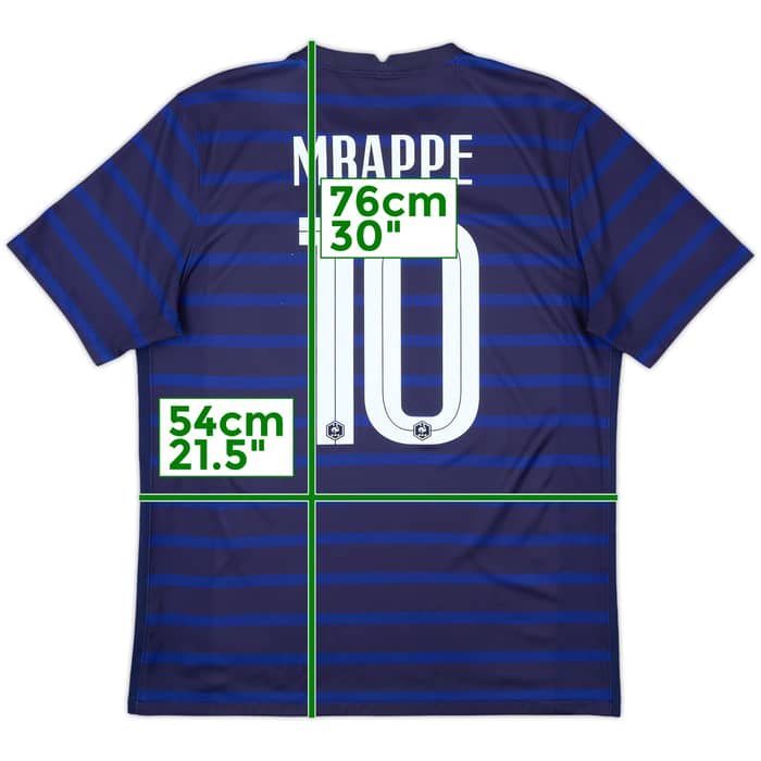 2020-21 France Home Shirt Mbappe #10 - 9/10 - (L)