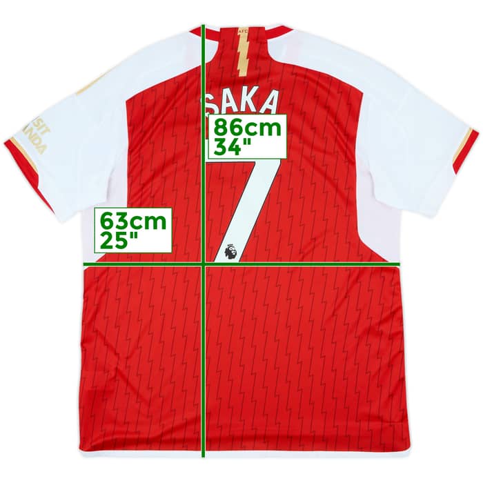 2023-24 Arsenal Home Shirt Saka #7 - 10/10 - (XXL)