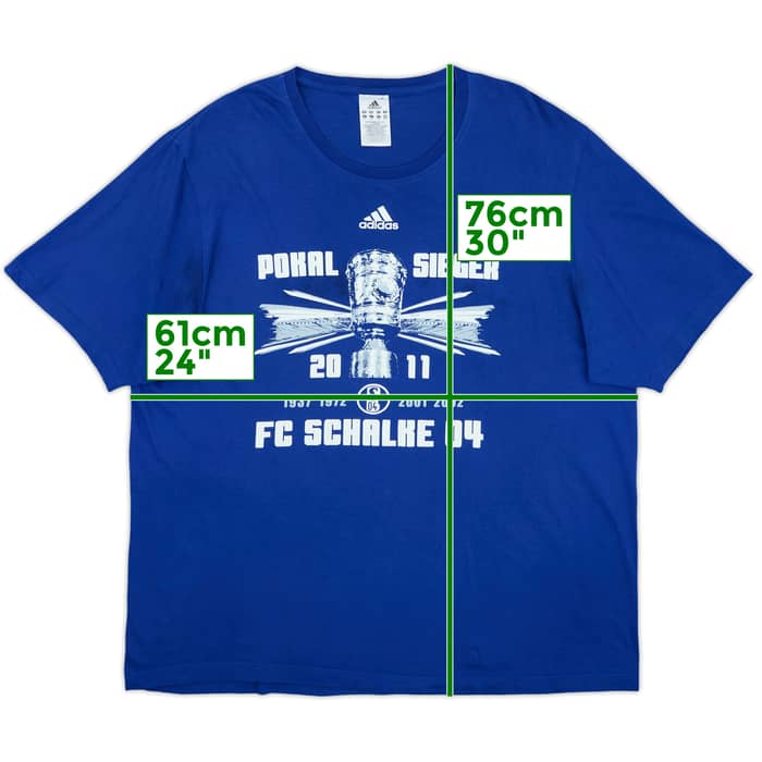 2010-11 Schalke adidas 'Pokal Sieger' Graphic Tee - 7/10 - (XL)