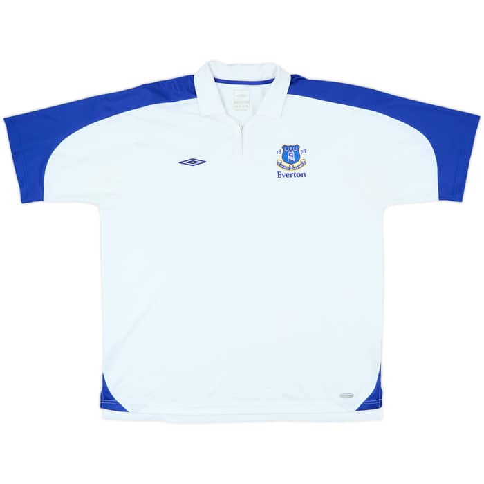 2004-05 Everton Umbro 1/4 Zip Polo Shirt - 8/10 - (XXL)
