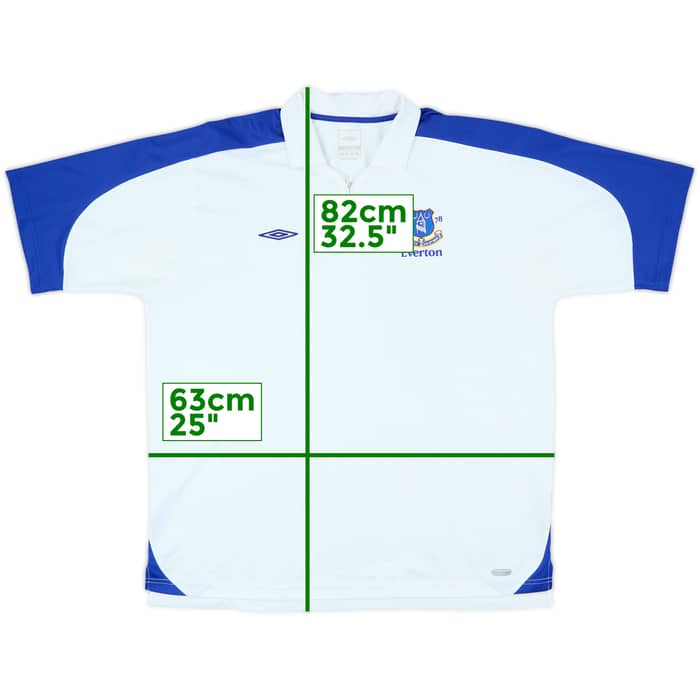2004-05 Everton Umbro 1/4 Zip Polo Shirt - 8/10 - (XXL)