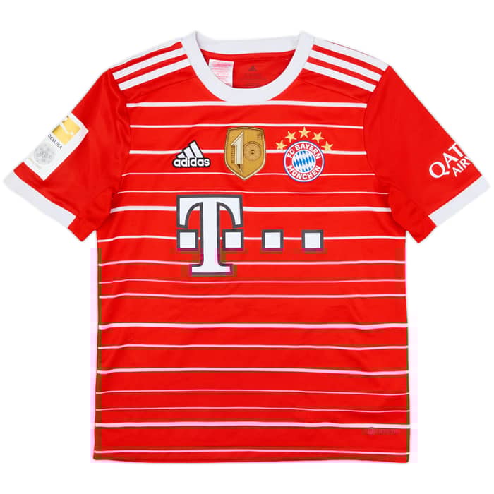 2022-23 Bayern Munich Home Shirt Tel #39 - 7/10 - (L.Boys)