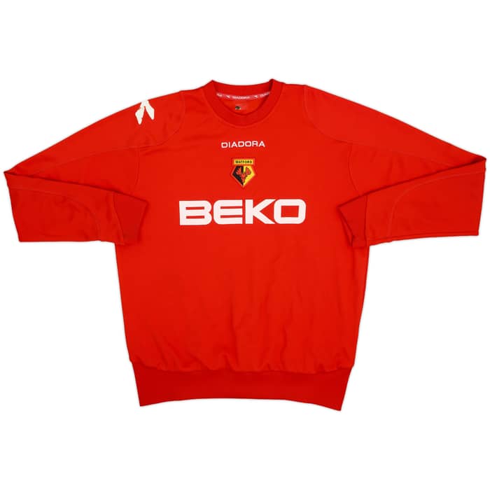 2007-08 Watford Diadora Sweat Top - 8/10 - (XL)