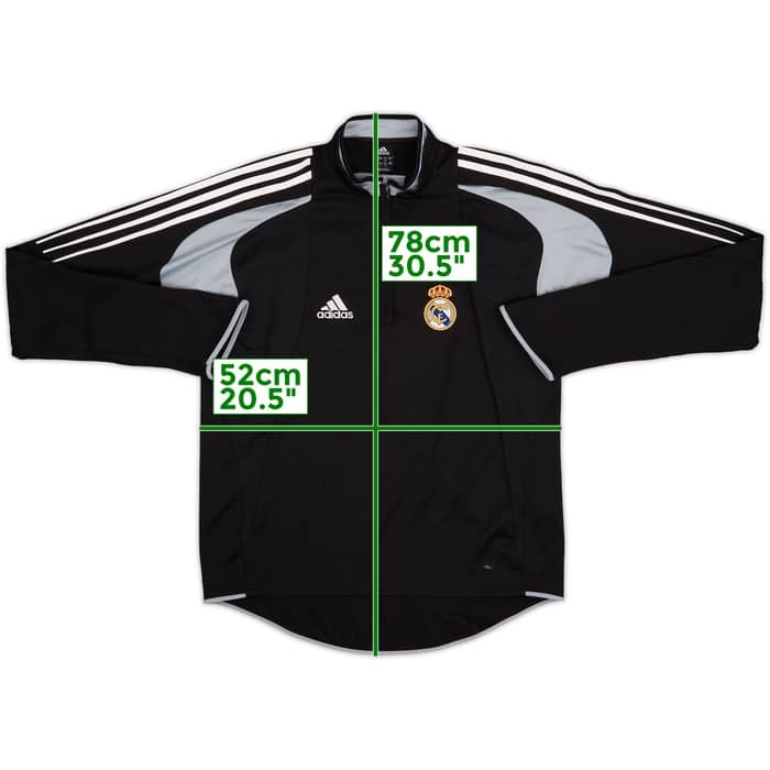 2004-05 Real Madrid adidas 1/4 Zip Training Top - 8/10 - (L)