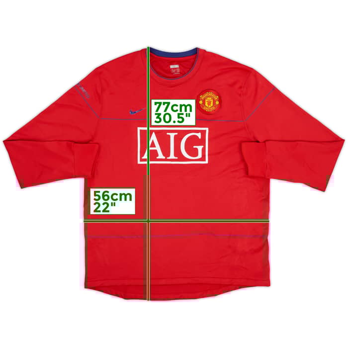 2008-09 Manchester United Foundation Nike Sweat Top - 8/10 - (XL)