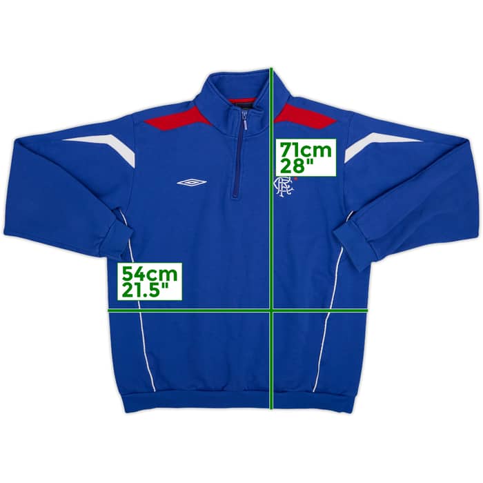 2005-06 Rangers Umbro 1/4 Zip Training Top - 8/10 - (L)