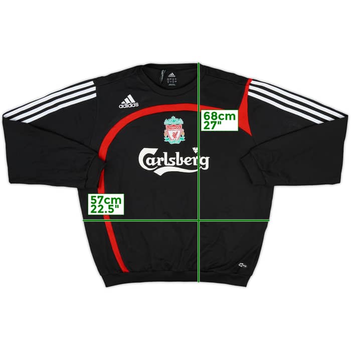2007-08 Liverpool adidas Sweat Top - 8/10 - (L)