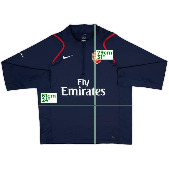 2006-07 Arsenal Nike 1/4 Zip Drill Top - 7/10 - (XL)