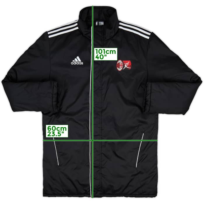 2012-13 AC Milan Academy adidas Hooded Padded Bench Coat - 8/10 - (M)