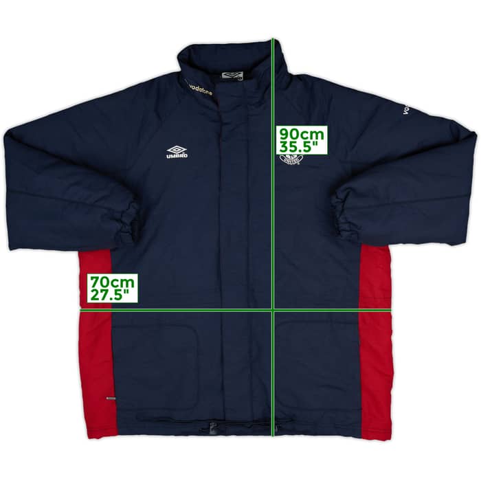 2000-02 Manchester United Umbro Padded Bench Coat - 9/10 - (M)