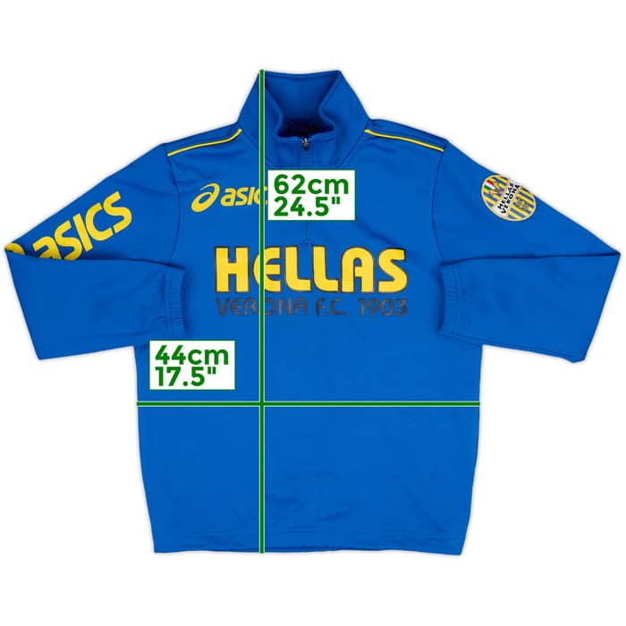 2007-08 Hellas Verona Asics 1/4 Zip Drill Top - 7/10 - (L.Boys)