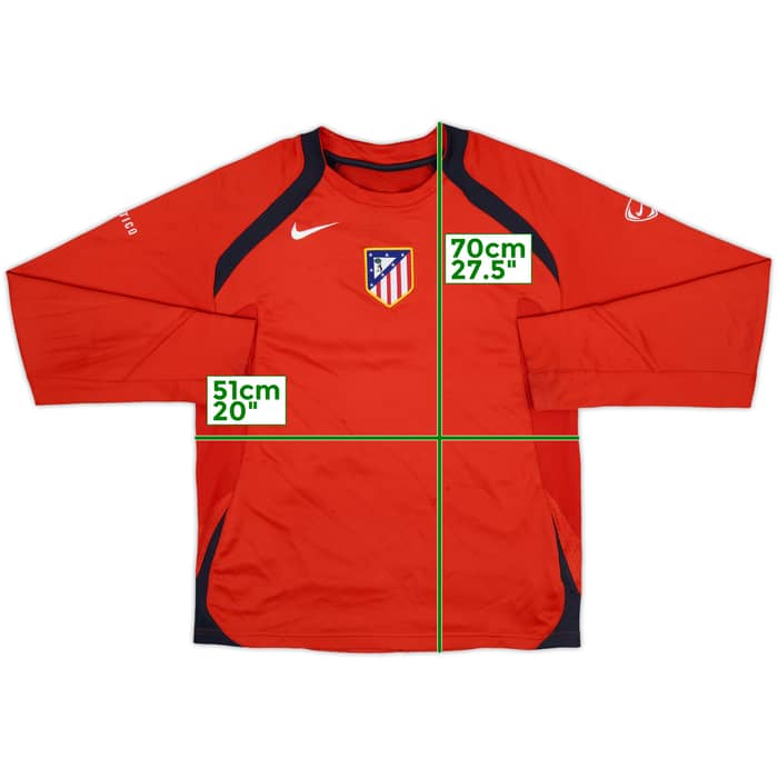 2005-06 Atletico Madrid Nike Training L/S Shirt - 6/10 - (M)