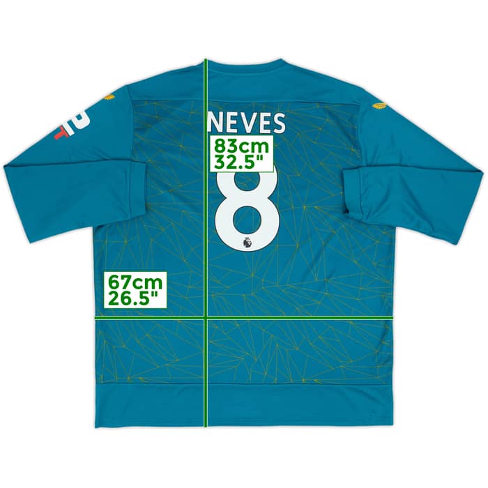 2022-23 Wolves Away L/S Shirt Neves #8 - 10/10 - (3XL)