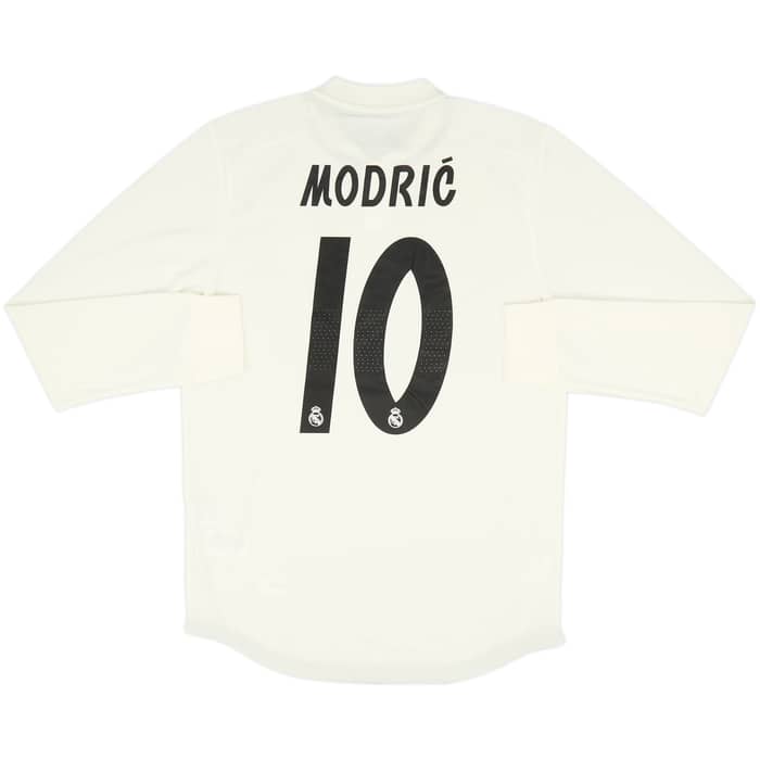 2018-19 Real Madrid Authentic Home L/S Shirt Modric #10 (M)