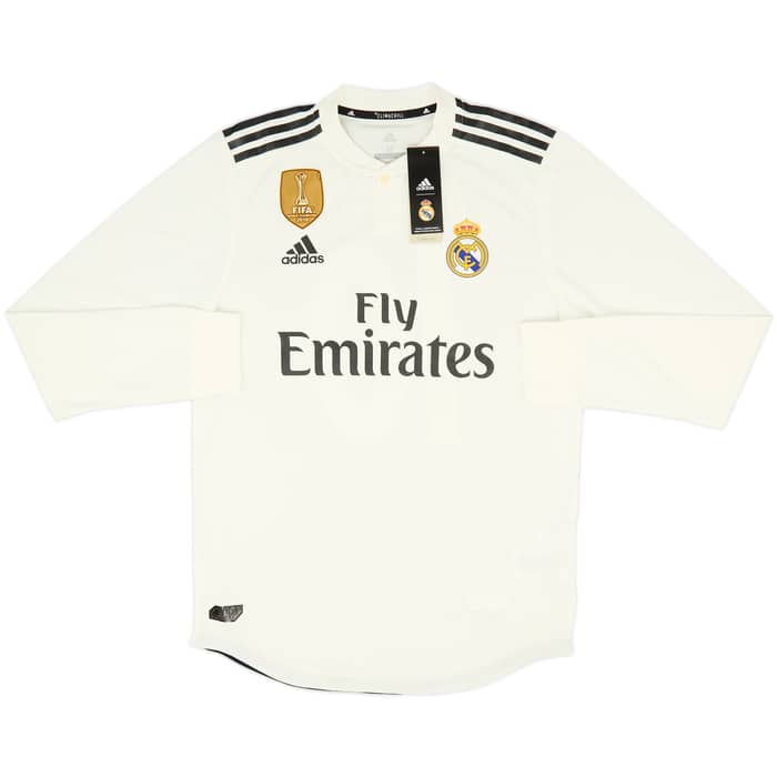 2018-19 Real Madrid Authentic Home L/S Shirt Modric #10 (M)