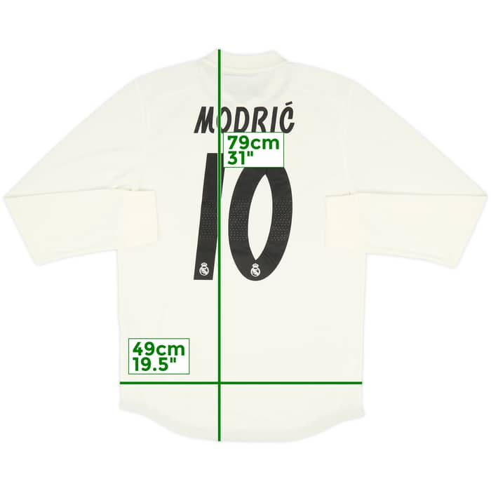 2018-19 Real Madrid Authentic Home L/S Shirt Modric #10 (M)