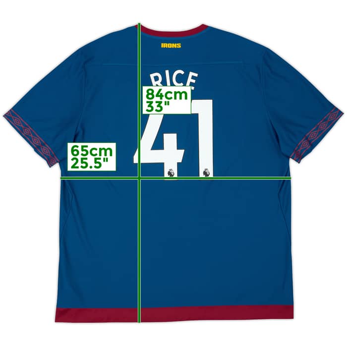 2018-19 West Ham Away Shirt Rice #41 - 10/10 - (4XL)