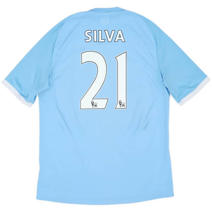 2010-11 Manchester City Home Shirt Silva #21 - 6/10 - (L)