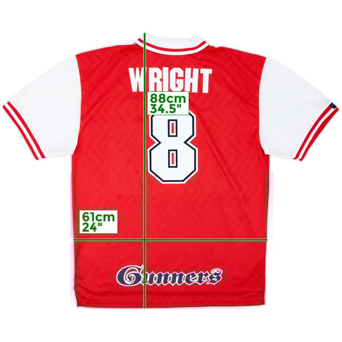 1996-98 Arsenal Home Shirt Wright #8 - 9/10 - (XXL)