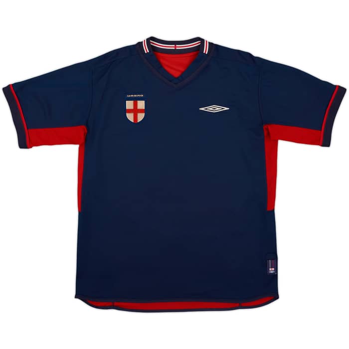 2002-04 England Away Shirt Beckham #7 - 7/10 - (L)