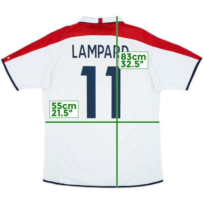 2003-05 England Home Shirt Lampard #11 - 5/10 - (XL)