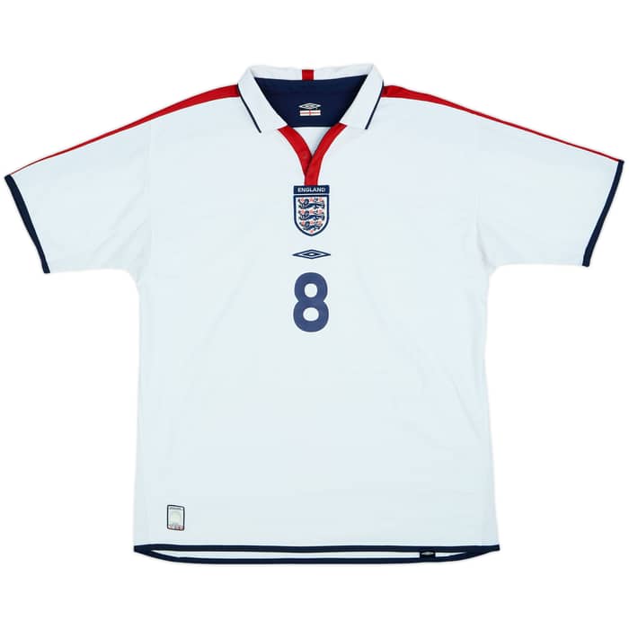 2003-05 England Home Shirt Scholes #8 - 6/10 - (XL)