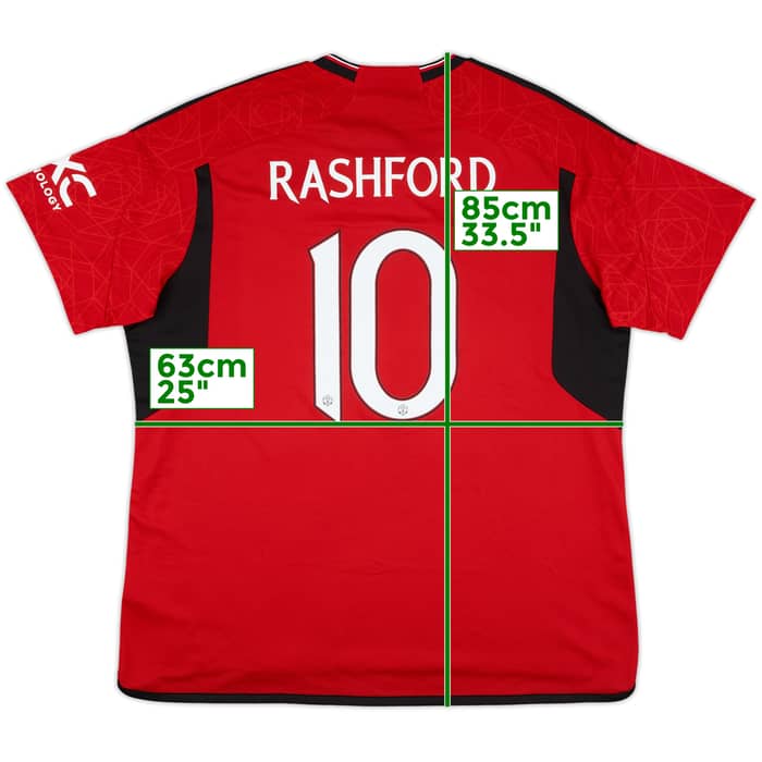 2023-24 Manchester United Home Shirt Rashford #10 - 10/10 - (XXL)